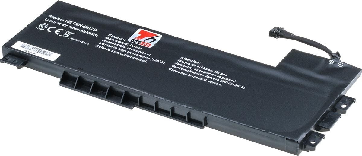 T6 Power pro Hewlett Packard ZBook 15 G3, Li-Ion, 11,4 V, 7200 mAh (82 Wh), černá