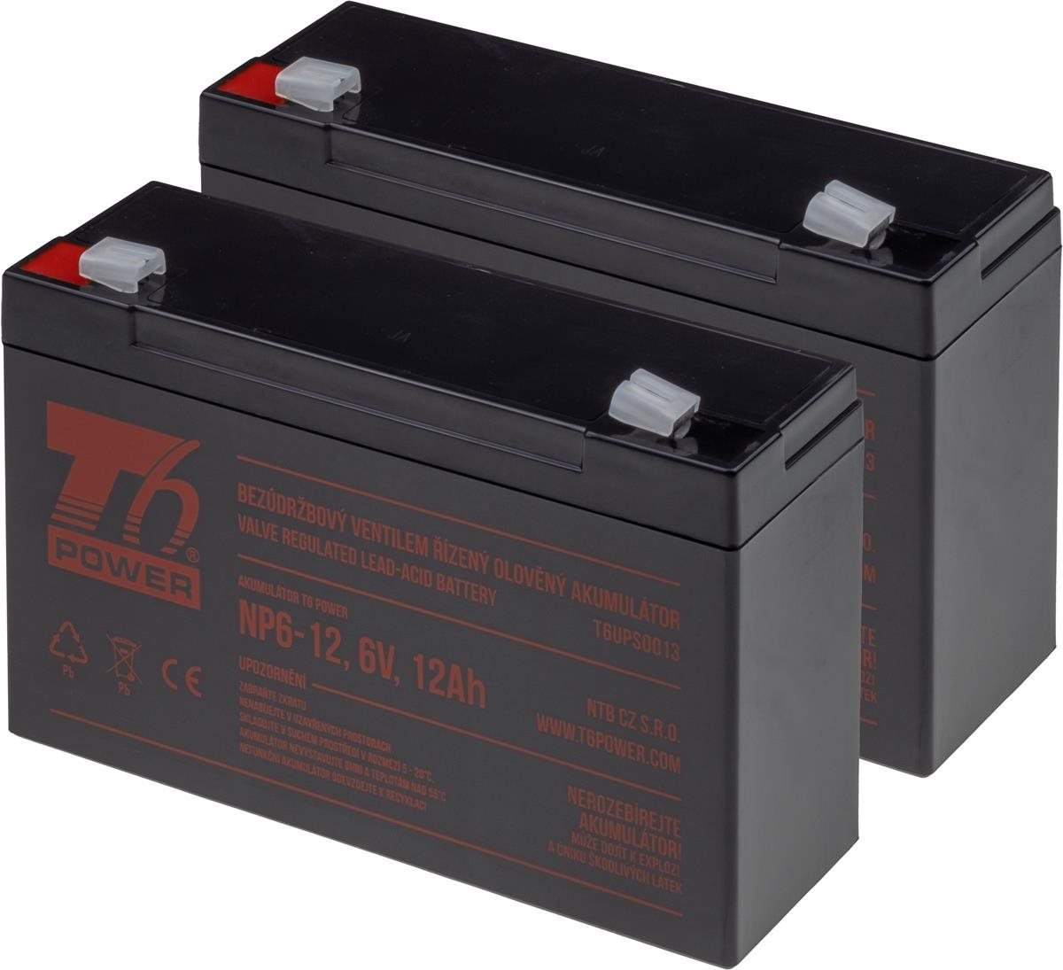Sada baterií T6 Power pro záložní zdroj APC RBC3, VRLA, 6 V