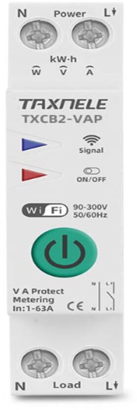 Taxnele Smart proudový jistič s měřením spotřeby, 1-63 A, Tuya, ZigBee, V+A