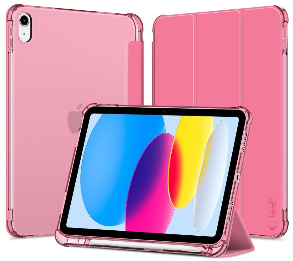 Tech-Protect SC Pen Hybrid na iPad 10.9'' 10gen 2022 / 11'' 11gen 2025 , růžové/průsvitné