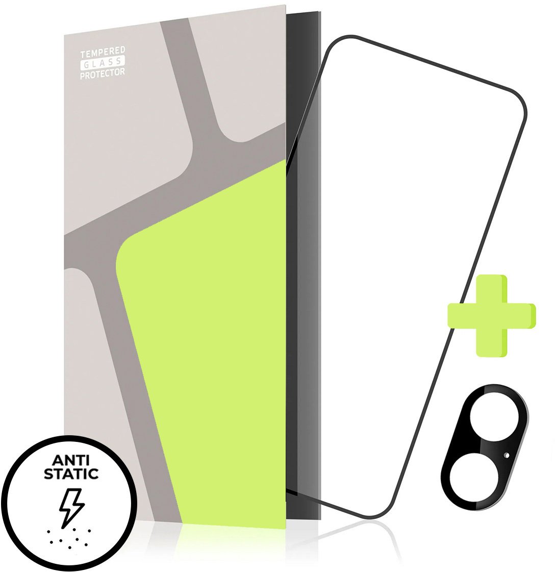 Tempered Glass Protector pro iPhone 17, s lepicí ESD vrstvou odpuzující prach (CaseFriendly)