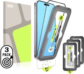 Tempered Glass Protector pro iPhone 15 Pro + samočisticí aplikátor (3 pack)