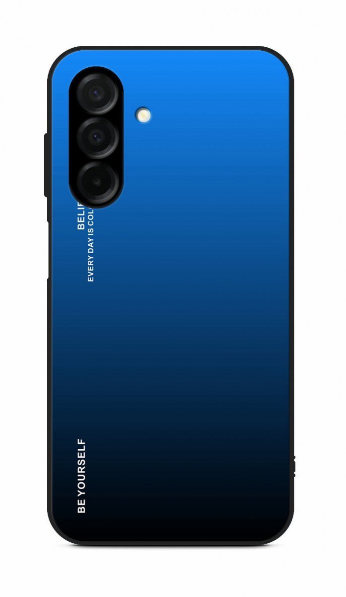 TopQ Kryt LUXURY Samsung A17 pevný duhový modrý 141586