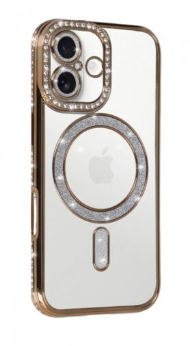 TopQ Zadní kryt Bling Magsafe pro iPhone 17 gold