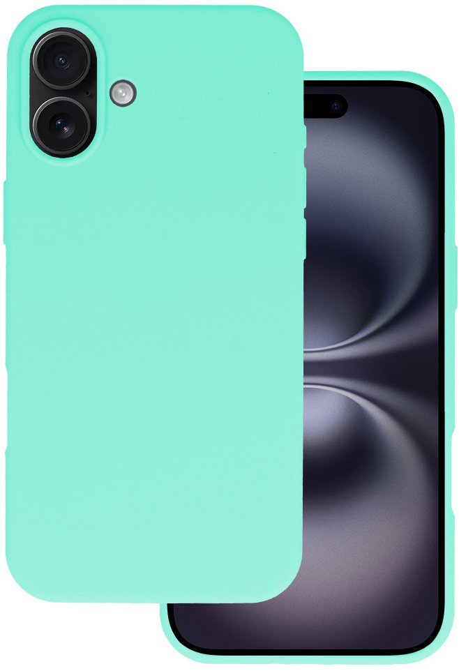 TopQ Silicone Lite na iPhone 16 mint
