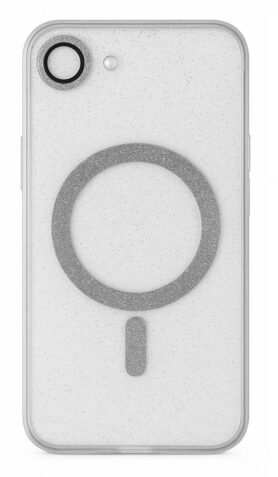TopQ Glitter Magsafe pro iPhone 16e transparent