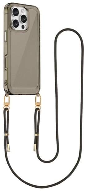 TopQ Kryt Esthetique iPhone 16 Pro Max s černou šňůrkou tmavý 129060