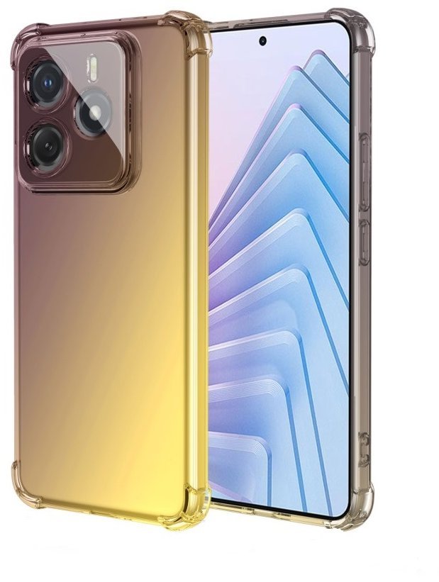TopQ Kryt Xiaomi Redmi Note 14 5G Shock duhový purpurovo-žlutý 136641