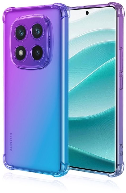 TopQ Kryt Xiaomi Redmi Note 14 Pro 5G Shock duhový fialovo-modrý 136795