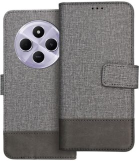 TopQ Pouzdro GOMMA Xiaomi Redmi 14C knížkové šedé 138049