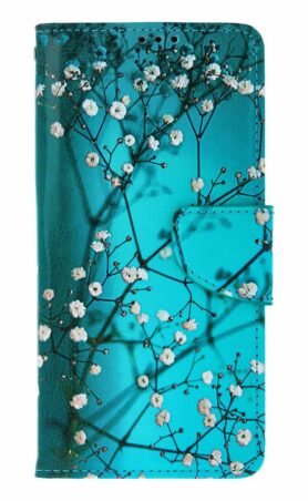 TopQ Pouzdro Xiaomi Redmi Note 14 5G knížkové Modré s květy 137269