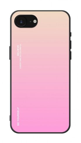 TopQ Kryt LUXURY iPhone 16e pevný duhový meruňkový 138484