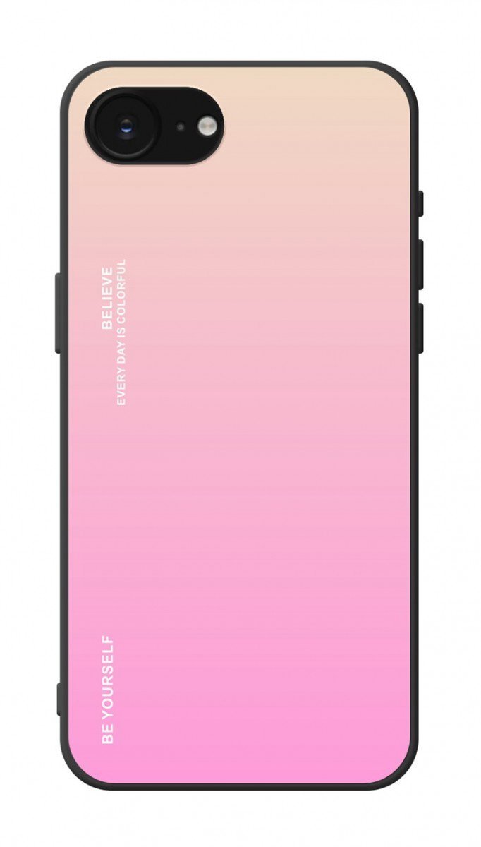 TopQ Kryt LUXURY iPhone 16e pevný duhový meruňkový 138484