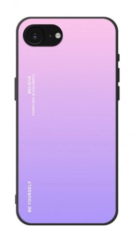 TopQ Kryt LUXURY iPhone 16e pevný duhový růžový 138486