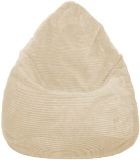 TopKing Sedací vak manšestr Lincoln, béžový, 125 cm