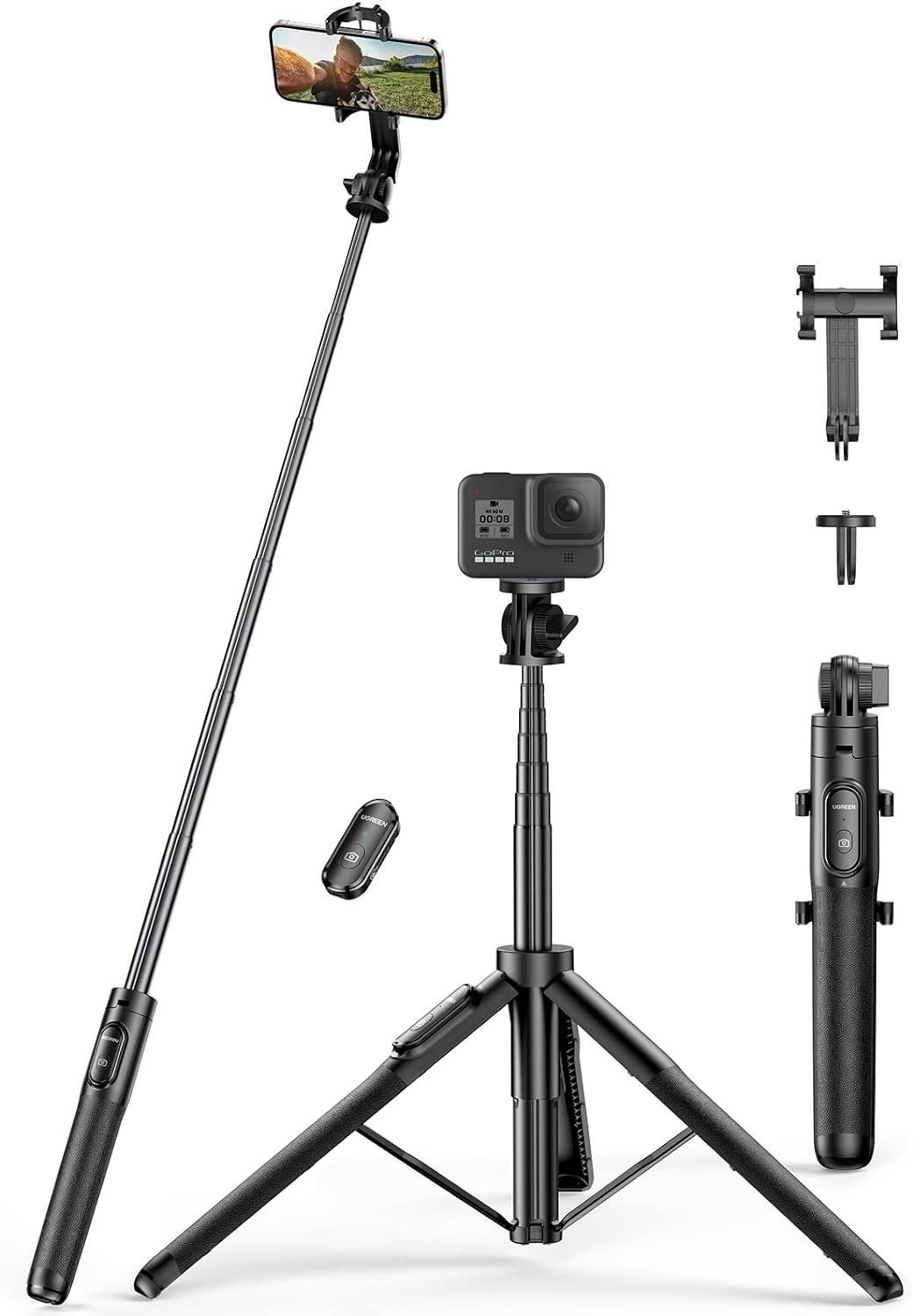 UGREEN Tripod Stand 1.7m With Bluetooth Remote For selfie Livestream and Others