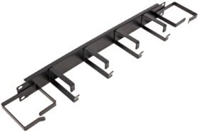 Value 19" vyvazovací panel 1U, 4× třmen + 2× verikální oko, černý