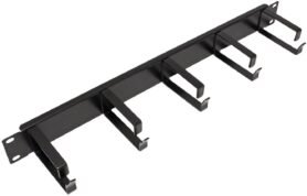 VALUE 19'' vyvazovací panel 1U, jednostranný, 5× kovový třmen "G", černý