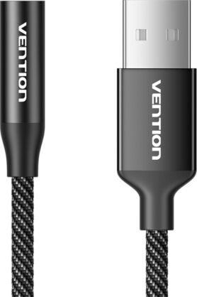 Vention 1-Port USB External Sound Card 1M Black (OMTP-CTIA)
