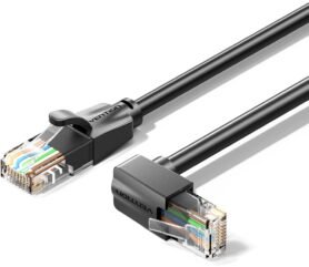 Vention Cat.6 UTP Downward Right Angle Ethernet Patch Cable 1M Black