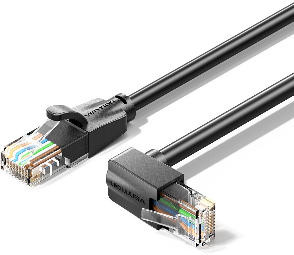 Vention Cat.6 UTP Downward Right Angle Ethernet Patch Cable 8M Black