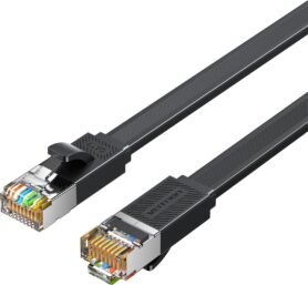 Vention Flat Cat.7 Ethernet Patch Cable 15M Black