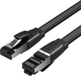 Vention Flat Cat.8 Ethernet Patch Cable 0.5M Black