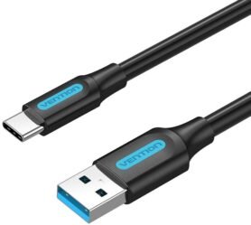 Vention USB 3.0 to USB-C Cable 1M Black PVC Type