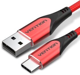 Vention Type-C (USB-C)  USB 2.0 Cable 3A Red 1m Aluminum Alloy Type