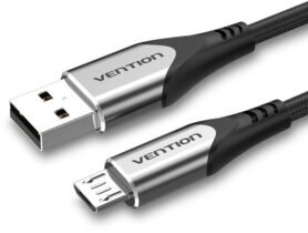Vention Luxury USB 2.0 -> microUSB Cable 3A Gray 3m Aluminum Alloy Type