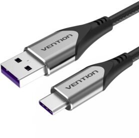 Vention USB-C to USB 2.0 Fast Charging Cable 5A 1.5M Gray Aluminum Alloy Type