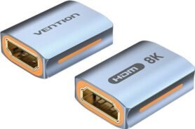 Vention HDMI 2.1 Female to Female 8K Adapter Gray Aluminum Alloy Type