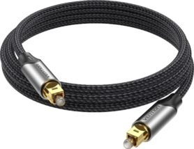 Vention Optical Fiber Toslink Audio Cable Aluminum Alloy Type 2M Gray