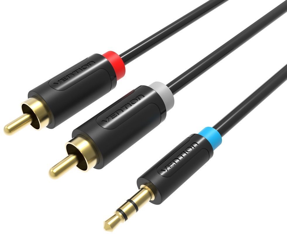 Vention 3.5mm Jack Male to 2-Male RCA Cinch Adapter Cable 5m Black