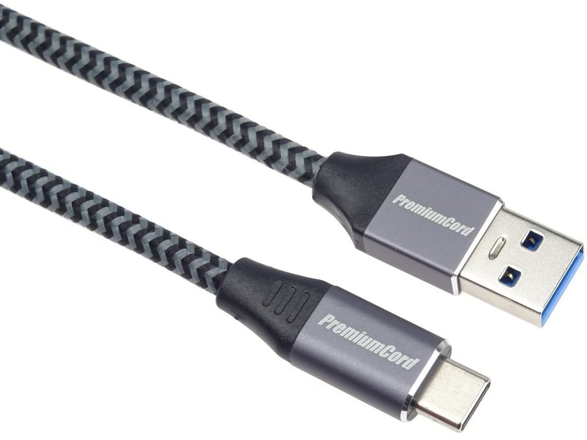 PremiumCord kabel USB-C - USB 3.0 A (USB 3.2 generation 1, 3A, 5Gbit/s) 1m