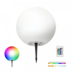 KOBI Light Solární LED zahradní koule 30 cm RGB 3000K