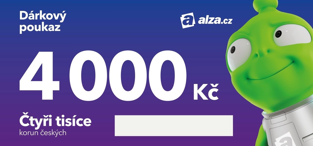 Elektronický dárkový poukaz Alza.cz na nákup zboží v hodnotě 4000 Kč