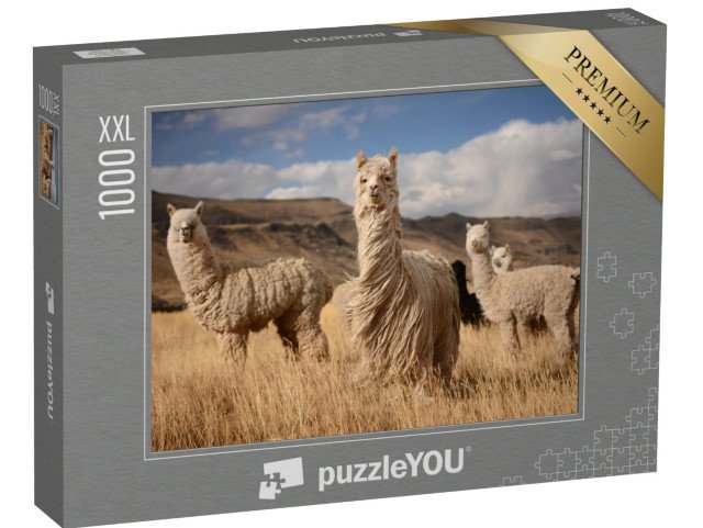 puzzle 1000 dílků XXL „Alpaky v peruánských Andách“
