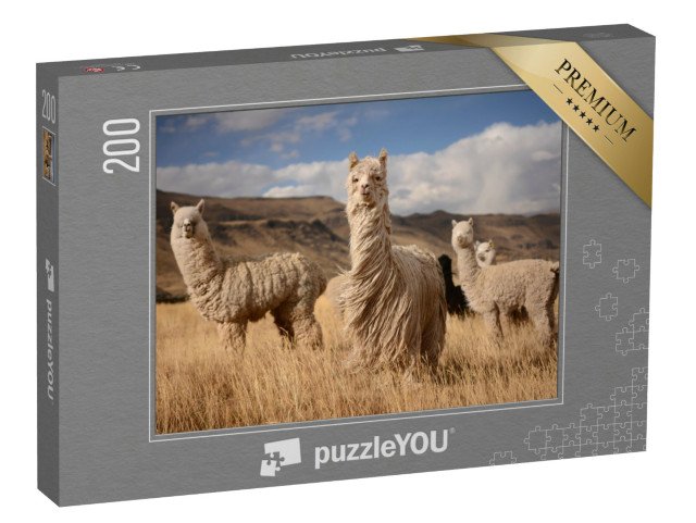 puzzle 200 dílků „Alpaky v peruánských Andách“