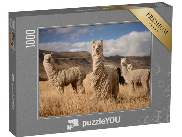puzzle 1000 dílků „Alpaky v peruánských Andách“