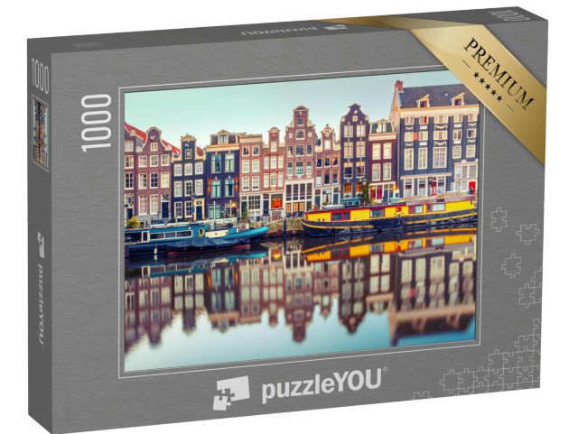 puzzle 1000 dílků „Amsterdamský kanál, Holandsko, Holandsko“