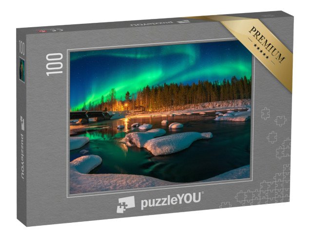 puzzle 100 dílků „Aurora borealis, polární záře“