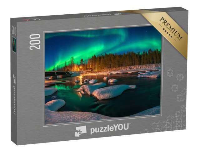 puzzle 200 dílků „Aurora borealis, polární záře“