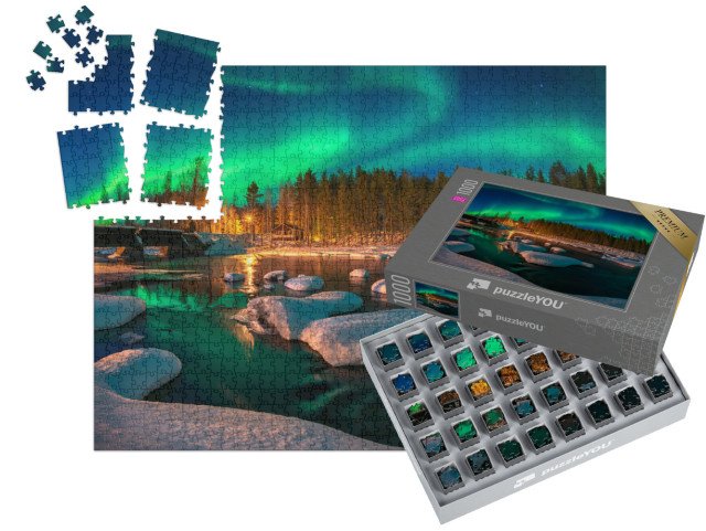 SMART SORTED® | Puzzle 1000 dílků „Aurora borealis, polární záře“