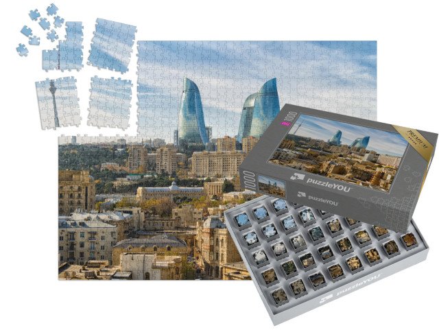 SMART SORTED® | Puzzle 1000 dílků „Baku, hlavní město Ázerbájdžánu“
