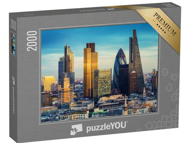 puzzle 2000 dílků „Bankovní čtvrť v centru Londýna, Anglie“