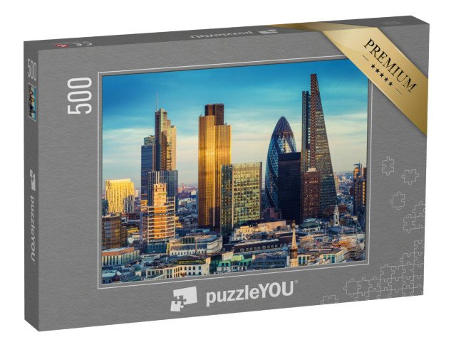 puzzle 500 dílků „Bankovní čtvrť v centru Londýna, Anglie“
