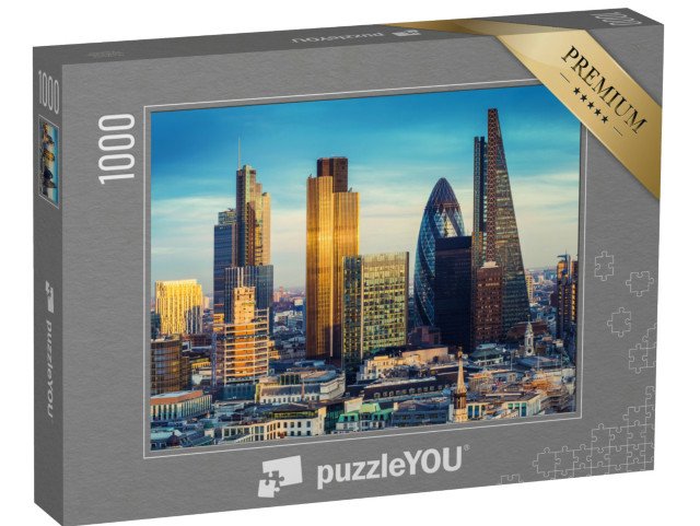 puzzle 1000 dílků „Bankovní čtvrť v centru Londýna, Anglie“