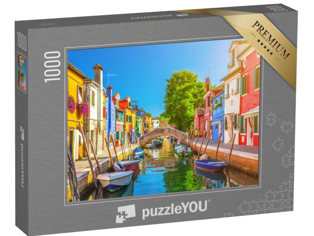 puzzle 1000 dílků „Barevné domky na ostrově Burano, Benátky, Itálie“