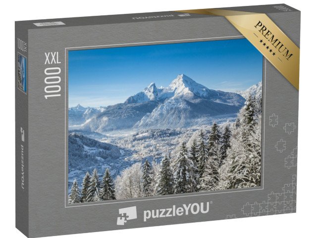 puzzle 1000 dílků XXL „Bavorské Alpy s Berchtesgadenem a masivem Watzmann“